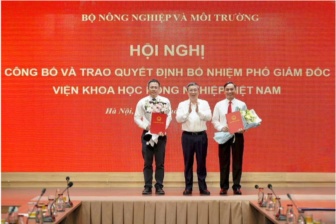 Viện Khoa học Nông nghiệp Việt Nam có 2 tân phó giám đốc